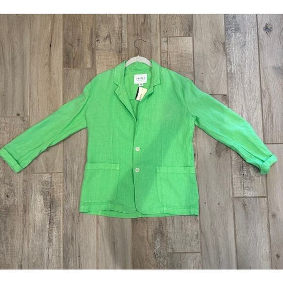 Velvet By Graham & Spencer NWT Linen Two-Button Cassie Blazer Size: XS - Picture 8 of 9